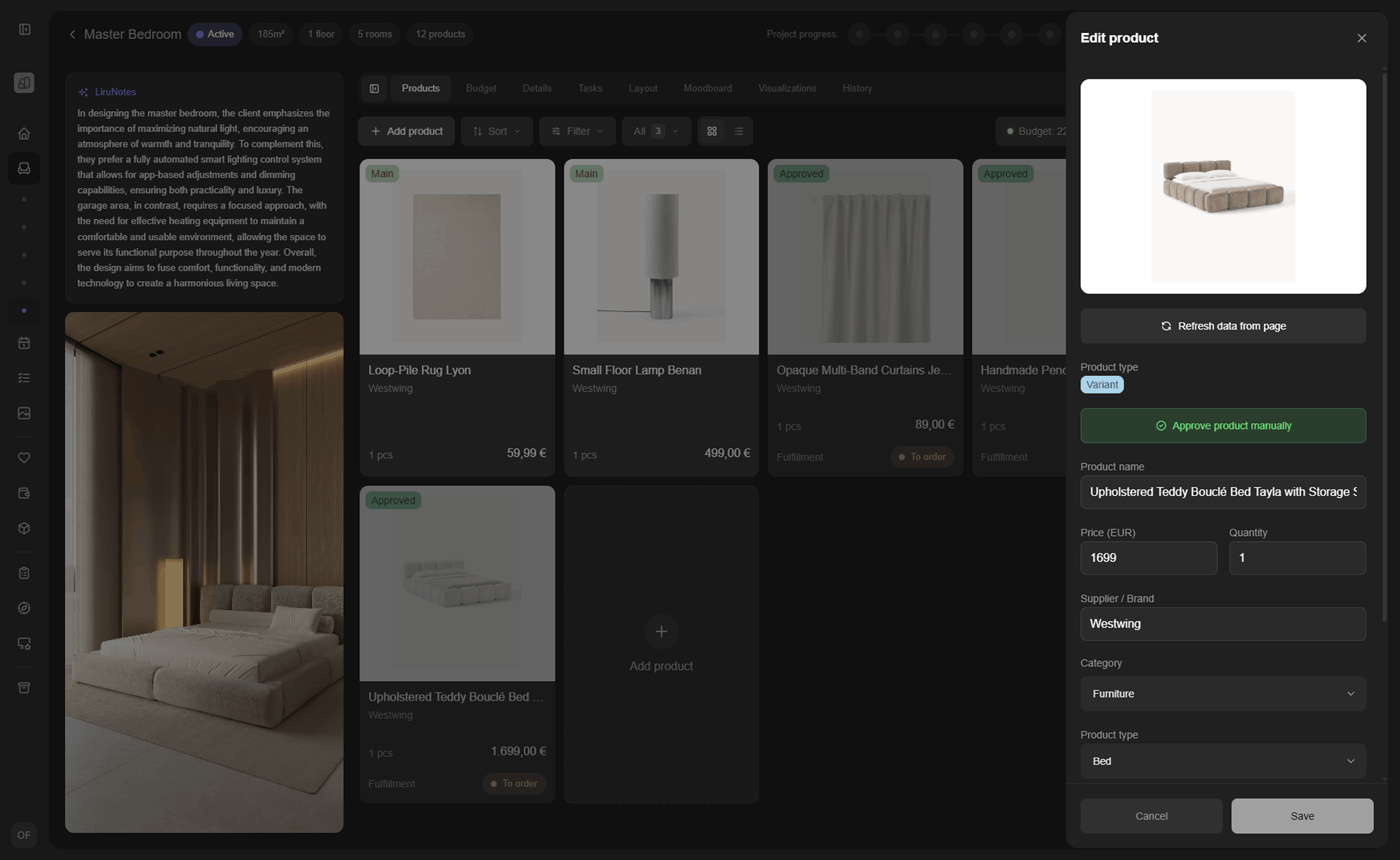 Product management in project